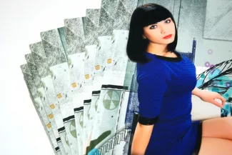 Выпускные фотоальбомы «бабочка» Soft Velvet 25