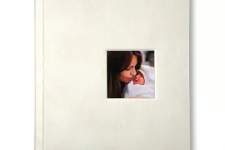 Искусственная кожа + вставка фото 7х7 см 1