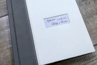 Фотокнига в составной обложке из термокожи 5